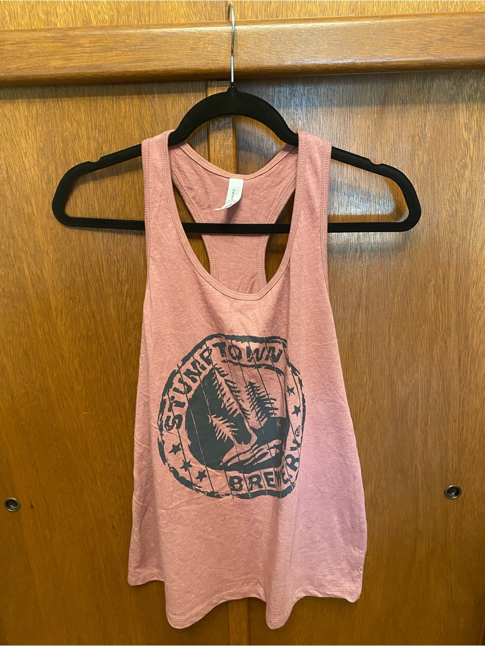 Women’s Pink Graphic Racerback Tank Top (Stumptown Brewery Russian River)